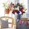 4PCS Flower Bouquet for 4th of July Independence Day Grave Home Table Decoration